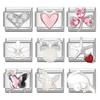 Zircon Bow Knot Starfish Flower Dolphin Italian Charm Links Fit 9mm Stainless Steel Bracelet Women Jewelry DIY Making Gifts