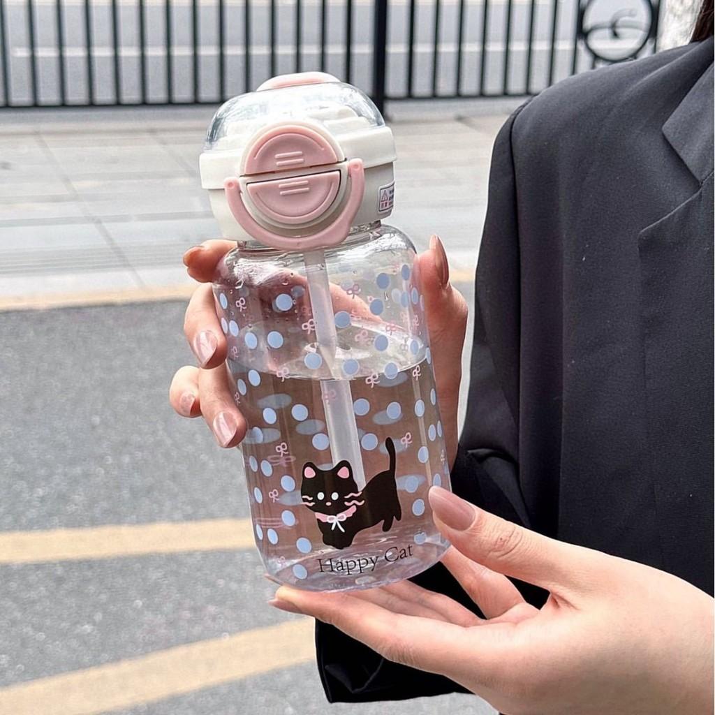 Plastic Double Drink Cup With Cartoon Pattern For Office And Home Use