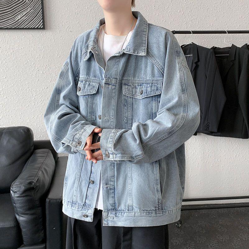 Versatile Spring & Autumn Men's Denim Jacket - Trendy Hong Kong Style