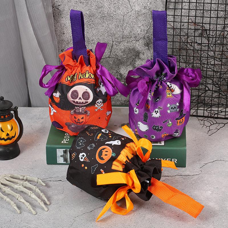 Halloween Candy Bags Pumpkin Tote Bags for Kids Kindergarten Party Favors Gift Bags