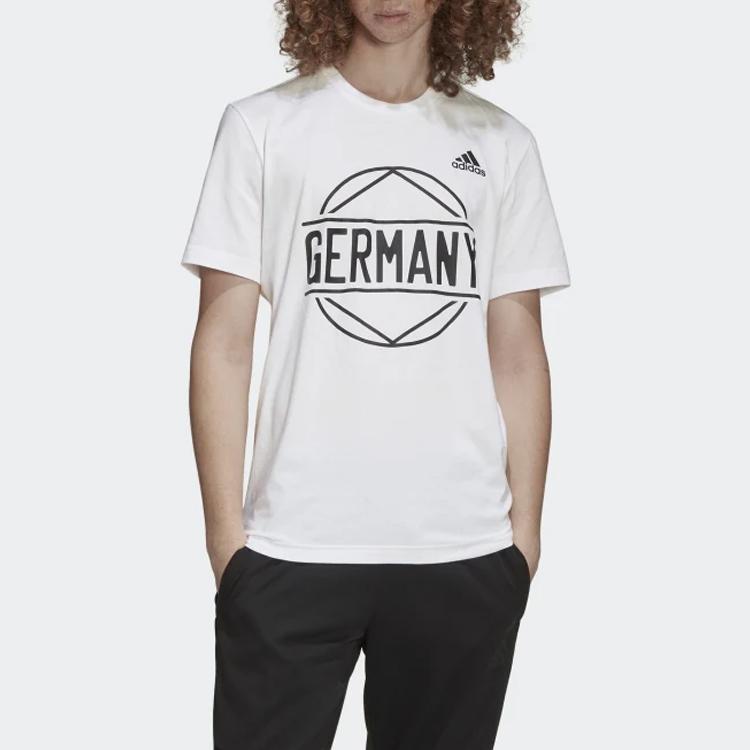 Adidas Germany Футбольная спортивная футболка с принтом Мужская белая FT6052 M — фото 3