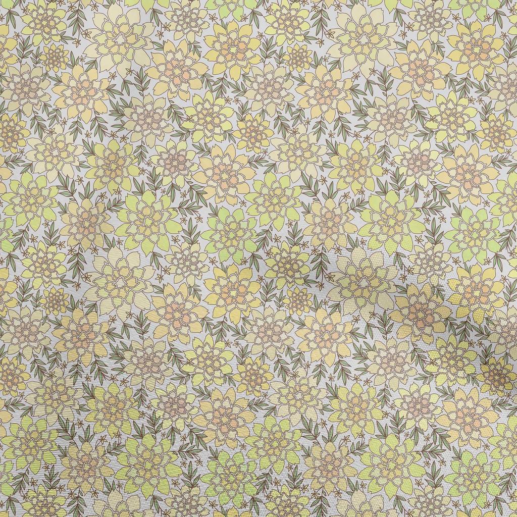 oneOone Cotton Flex Dusty Pink Fabric Floral Retro Diy Clothing Quilting Fabric Print Fabric By Yard 40 Inch