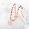 Clover 14Kgp Ball Chain Rose Gold Bracelet Jr193