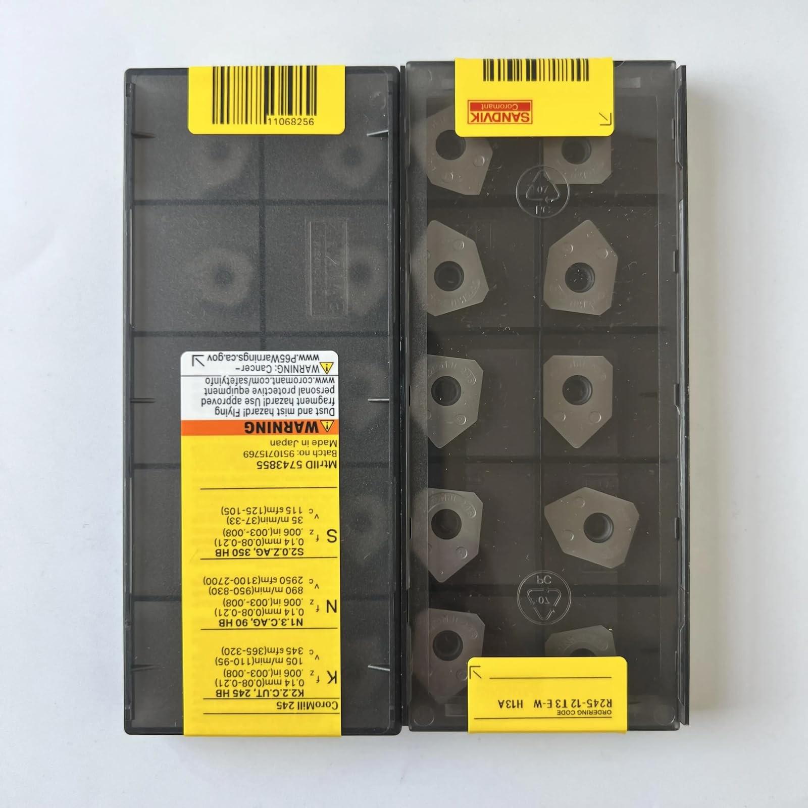 

Original Sandvik / R245-12T3E-W H13A /CNC CARBIDE tool blade 10 Pcs