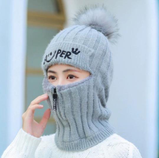 Winter Hats Women Knitted Hat Warm Fur  Cap Women Girls Hats Ear protection to keep warm