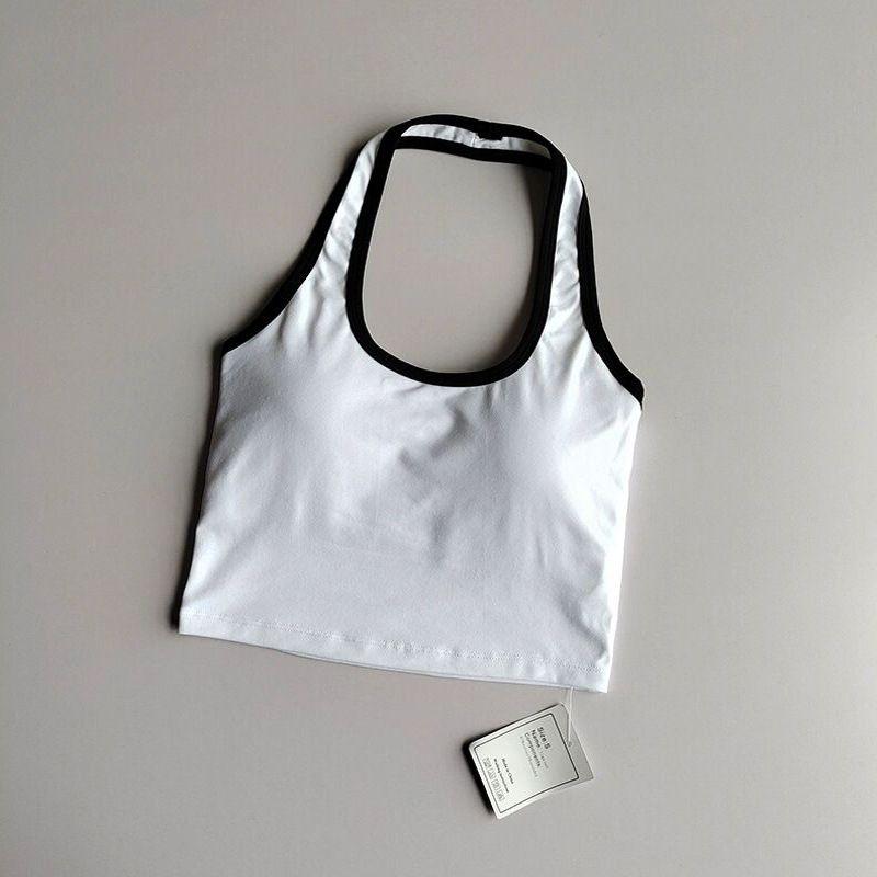 

European and American Sexy Quick-Dry Fitness Vest Sports Bra S White