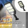 279LED Solar Motion Lights Solar Street Light with Remote Control Dimmable Waterproof Decoration Lighting for Garden