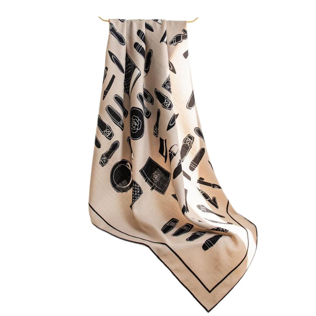 Elegant Silk Wool Scarf - 2025 Autumn Collection: Women's High-End Neck Warmer & Decorative Commuting Shawl
