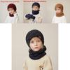 Kids Knitted Hat And Gloves Set For Winter Warmth With Neck Protector For Children