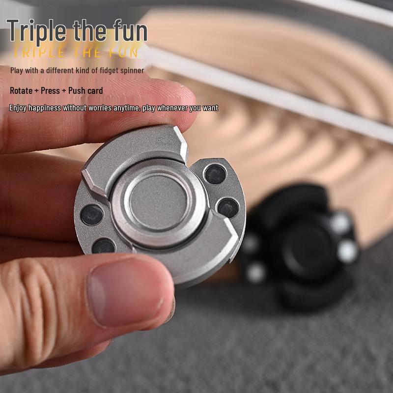 Fingertip Spinner: Portable Zinc Alloy 3-in-1 Multifunctional Stress Reliever