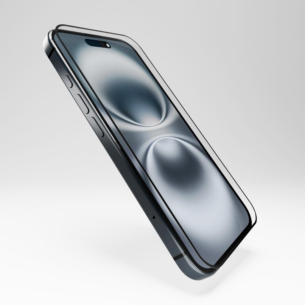 Szkło Hybrydowe Z Czarną Ramką Do Iphone 16 / Iphone 15 / Iphone 15 Pro Flexible Glass D3O