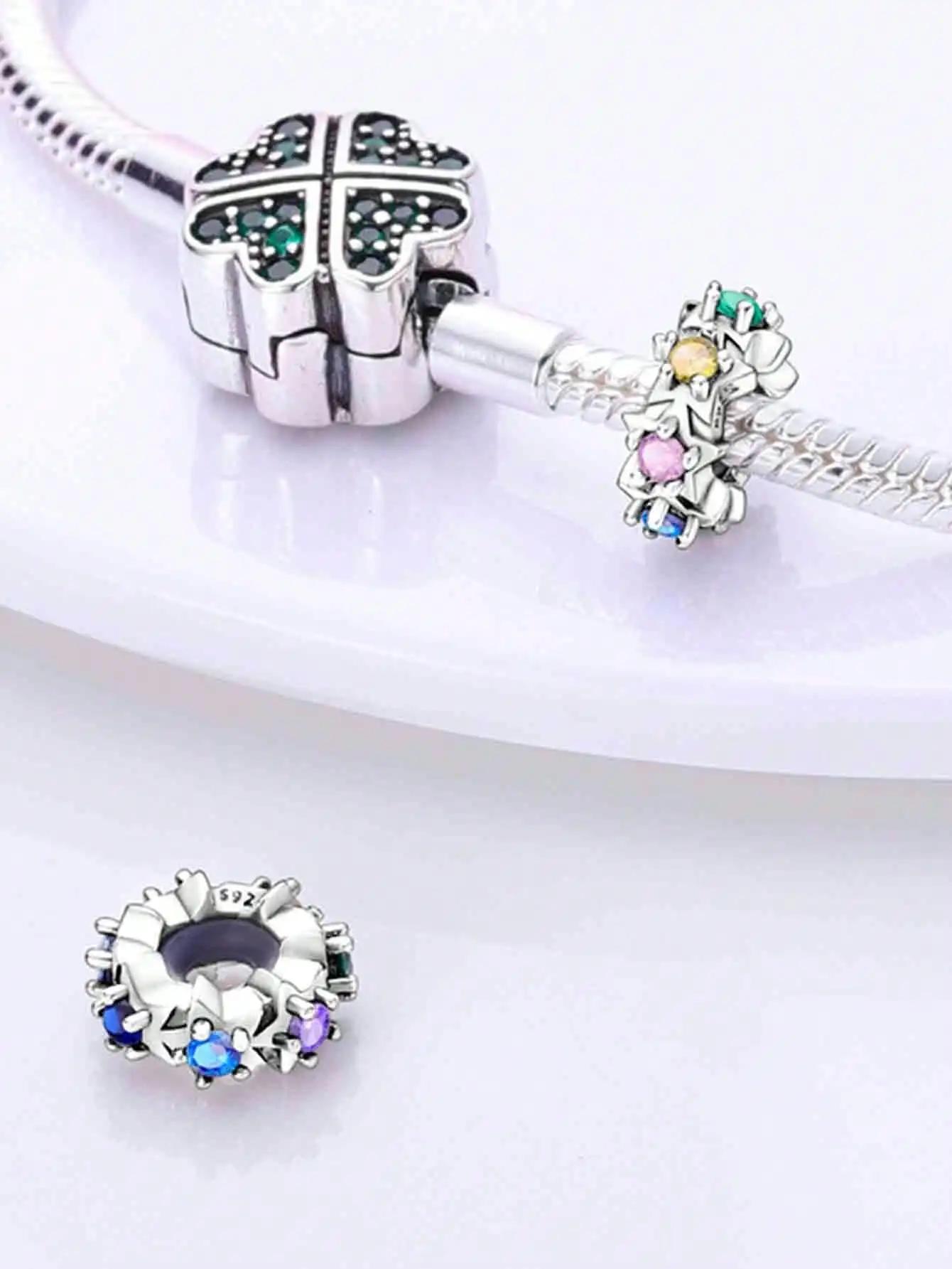 Посеребренные Оригинальные Шармы Разноцветные Бабочки Бусины Подходят для Браслета Женские Украшения Подарок