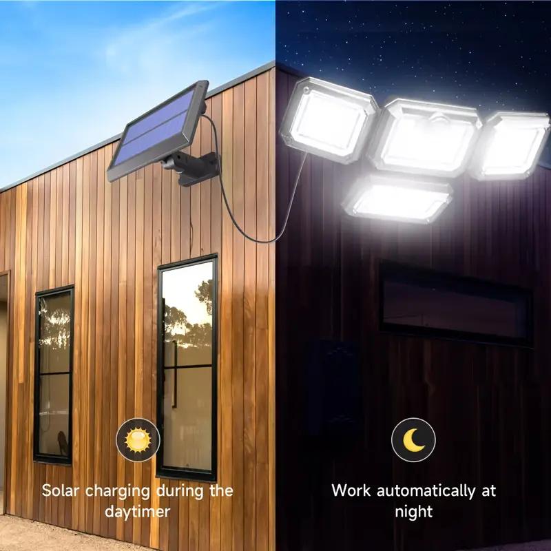 333LED Solar Powered Outdoor Light Motion Sensor with Remote Security Street Lamp Adjustable Waterproof Garage Garden Patio