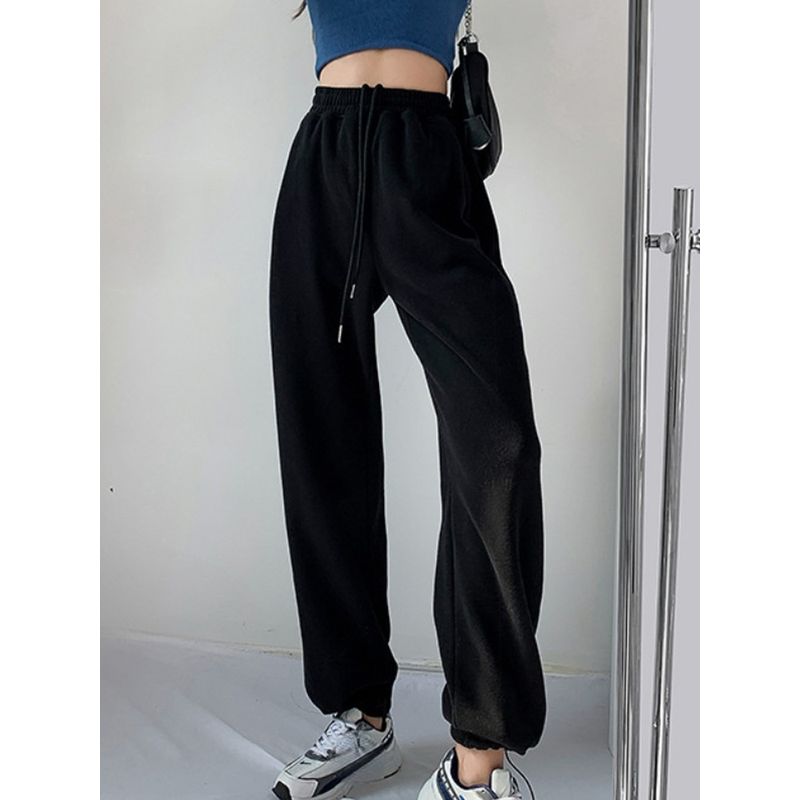 Solid Loosecasual Lace-up Lounge Pants Pure Color Loose Casual Lace up Sweatpants