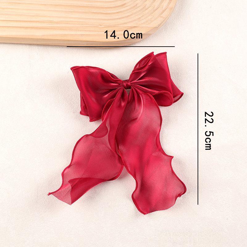 Organza Bow Fluttering Ribbon Hair Clips Women French Fresh Premium Feeling Headdress Large Hair Cards Girl Hair Accessori