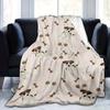 Dog Pattern Polyester Blanket - Soft and Warm for Sofa/Bed/Office, Cozy Travel Gift for Pet Lovers, Birthday/Anniversary Gift