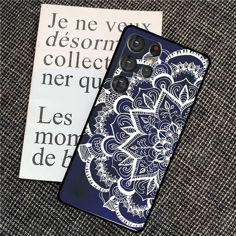 Trippy Tie Dye Floral Mandala Case For Samsung Galaxy S25 Ultra S21 S22 S23 S24 Ultra S9 S10 S20 Plus S25 FE Back Cover