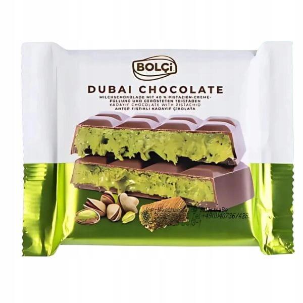 SuperMerchantPL Bolci Chocolade 100g - Dubai, Pistachecrème En Kadayif, Premium Zoetheid