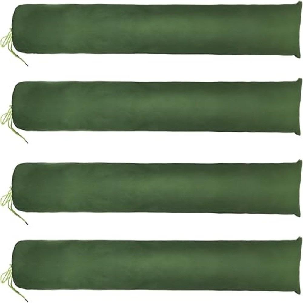

4PCS Canvas Sandbag for Flooding Gree Sandbag Tube Flood Control Sandbag Window Water Barrier 15*120cm
