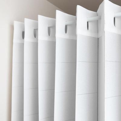 Plane Accordion Solid Color Wide X 250cm Room Made In Long Size Curtain, 34043, White, (150cm Long), Washable, Heat-Blocking, Insulating, Privacy,