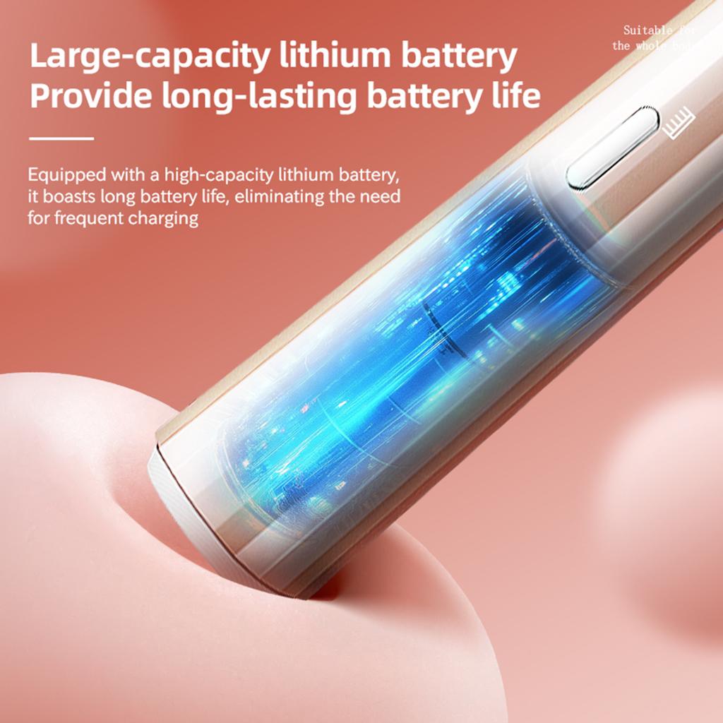 Women Electric Shaver, 2 in 1 Dual Head Hair Trimmer, 7000RPM, Rechargeable Hair Removal Device with 2 Replaceable
