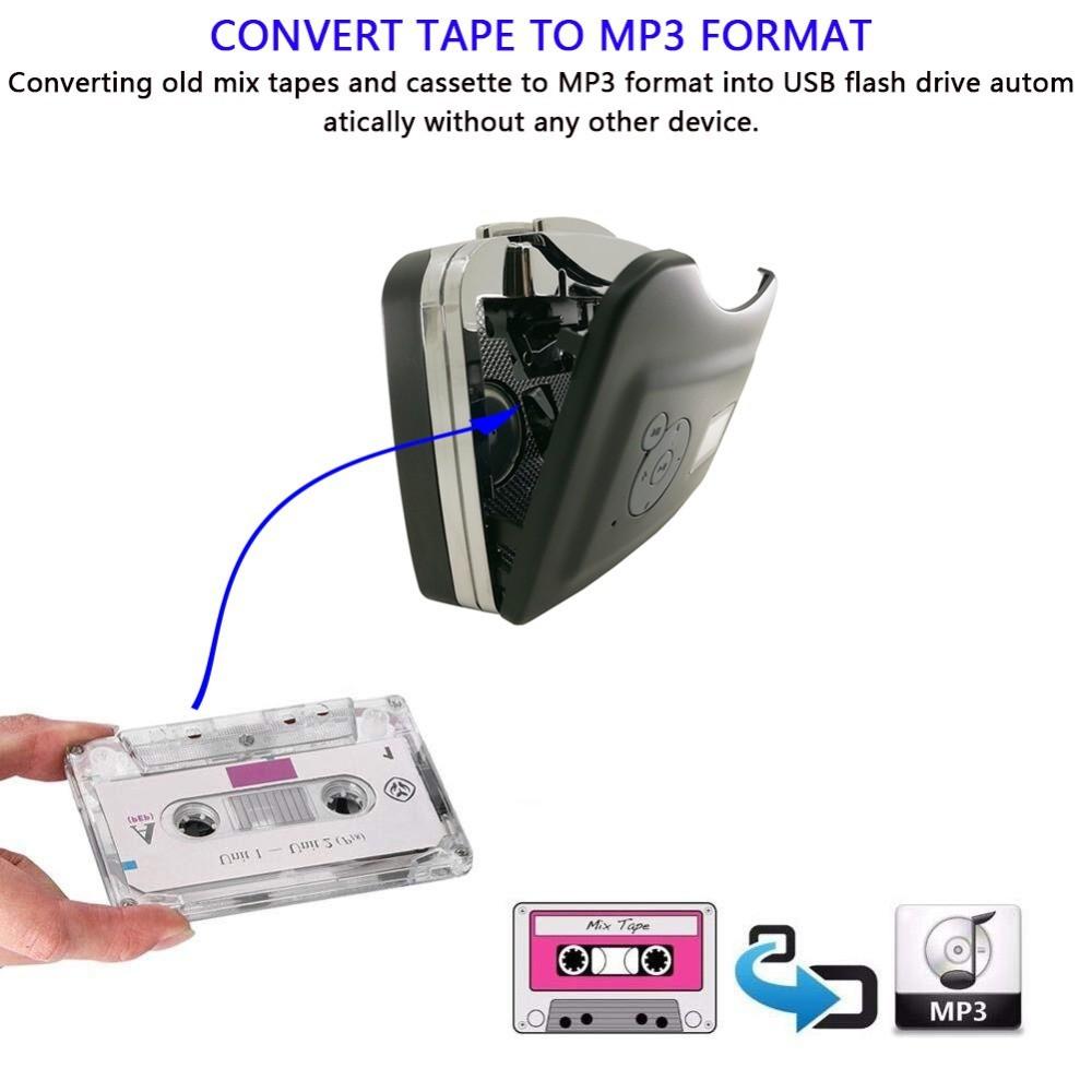 Standalone Cassette Player Portable Cassette Tape To MP3 Converter High Fidelity  Walkman Music Recorder