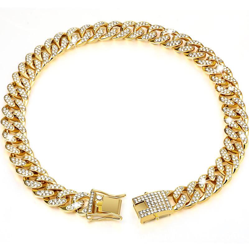 Dog Shiny Cat Chain Collar Pet Choke Collars Necklace Golden Sliver Pink Alloy