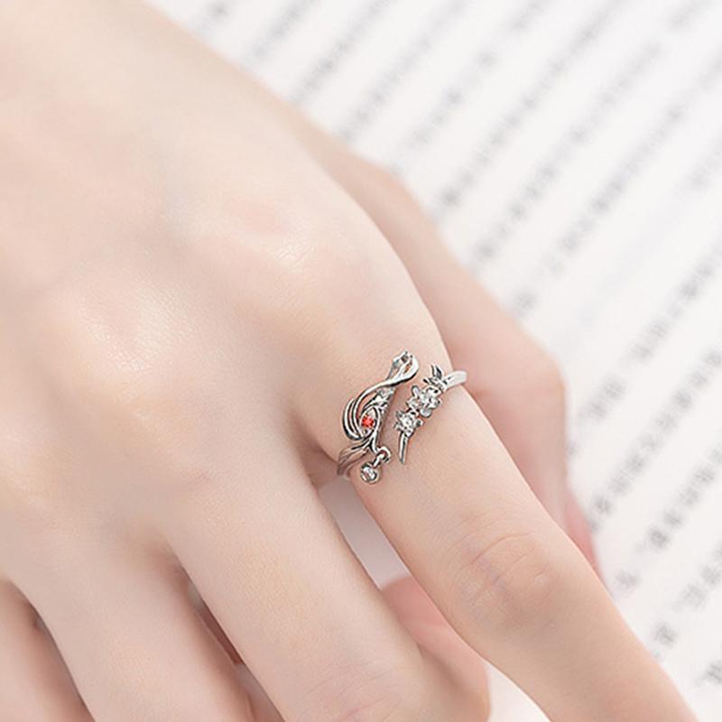 Anime Tian Guan Ci Fu Ring Heaven Official’S Blessing Hua Cheng Xie Lian Adjustable Unisex Couple Rings Jewelry Accessories Gift