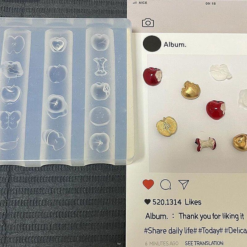 Silikonowa Forma do Paznokci 3D z Owocami Słodkie Płatki Kwiatów Szablon do Manicure DIY Wzory do Rzeźbienia Paznokci Szablony Stemple Silikonowe Miękkie Narzędzia