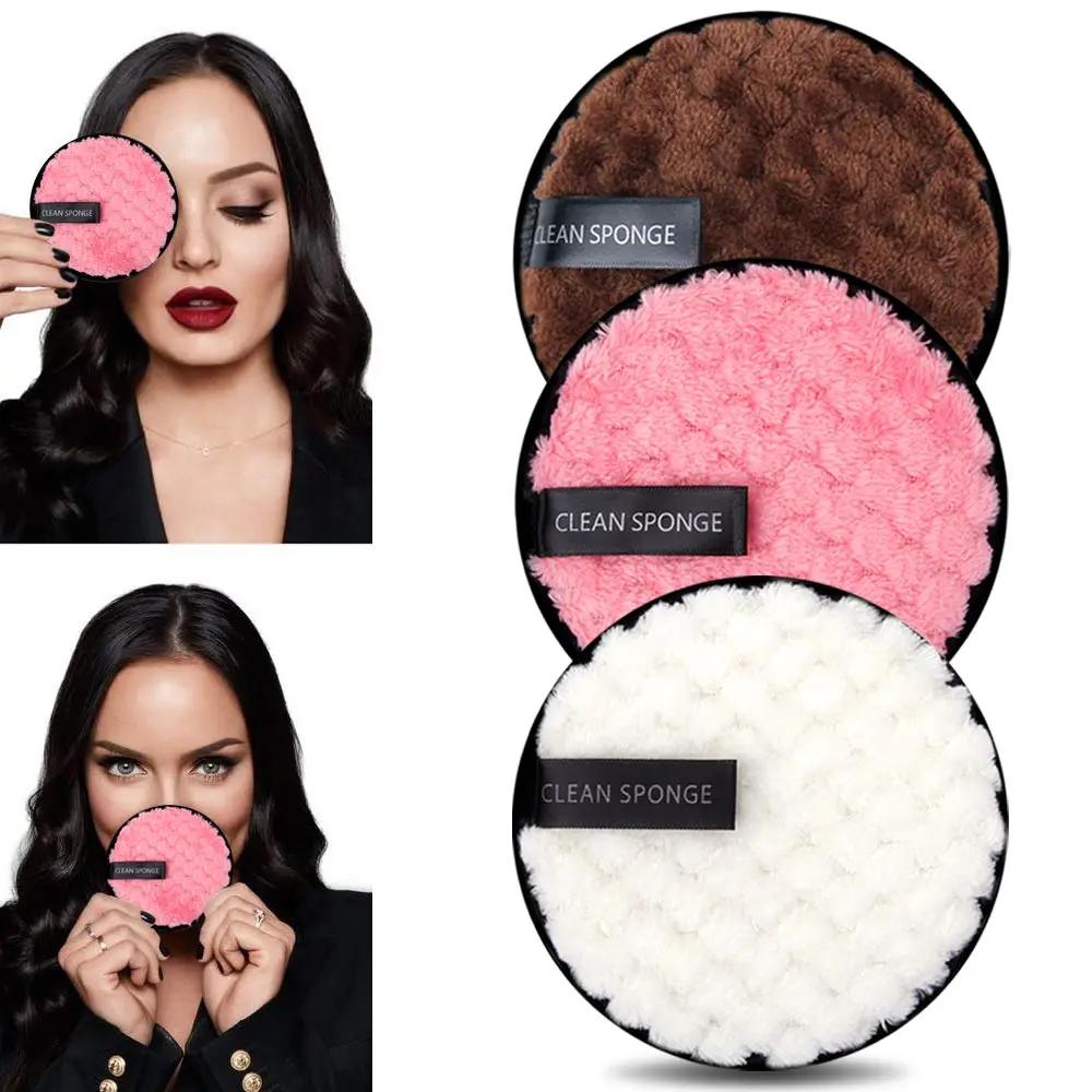 1Pc Facial Makeup Remover Polyester Puff Lazy Remove Powder Body Clean Sponge Soft Face Cleansing Make Up Cosmetic Make Up Tool