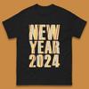 Retro Style New Year 2024 Mens T-Shirt Womens Tops Tees