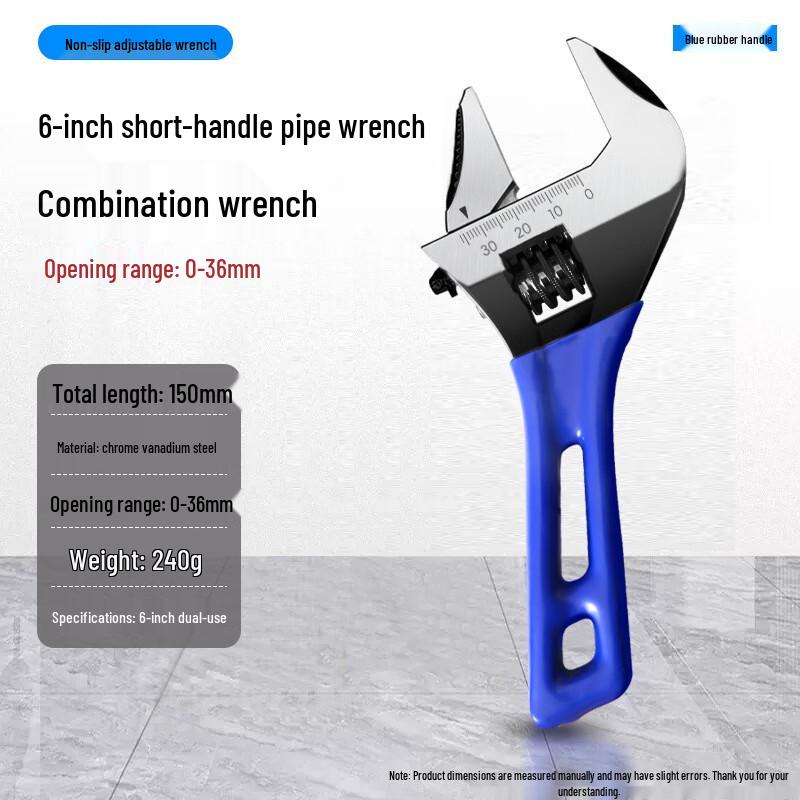 FURONGHUA Short Handle Adjustable Pipe Wrench