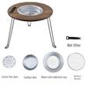 NuFeng Outdoor Foldable Round Fire Pit & BBQ Grill Table