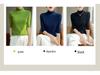 2025 Spring Women's Slim-Fit Mid-Neck Knitted Top with Five-Point Sleeves