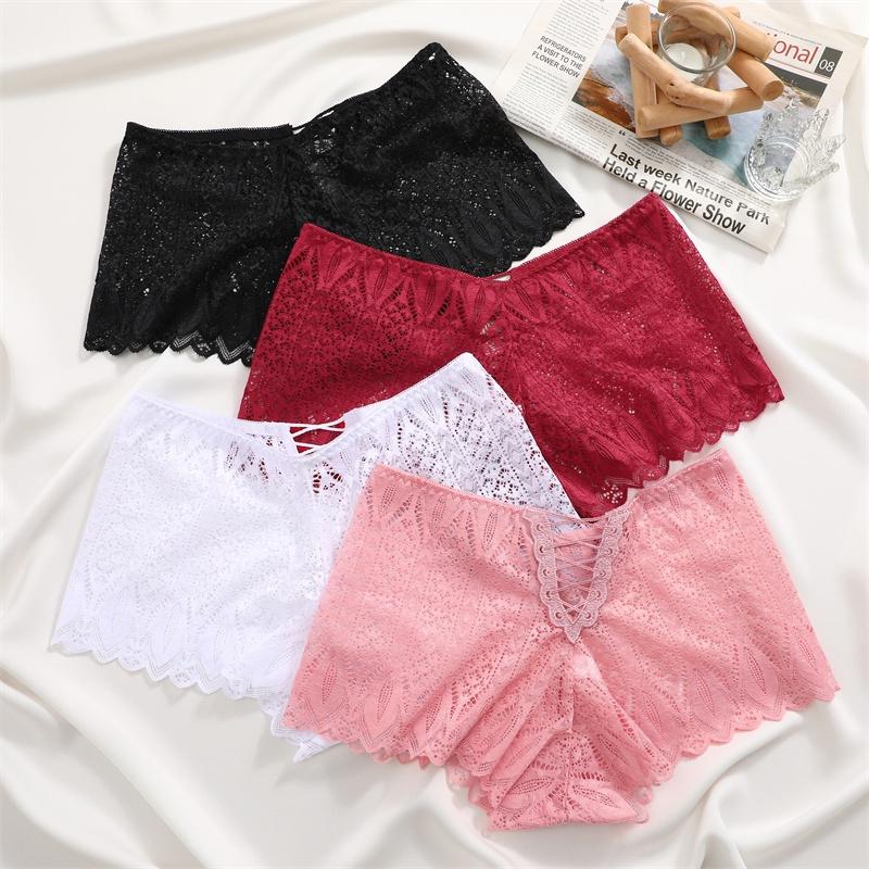 Sous-vêtements Femme - Culotte Boxer En Coton Dentelle Soluble, Taille Basse, Confortable Et Invisible Sous Les Vêtements - 7