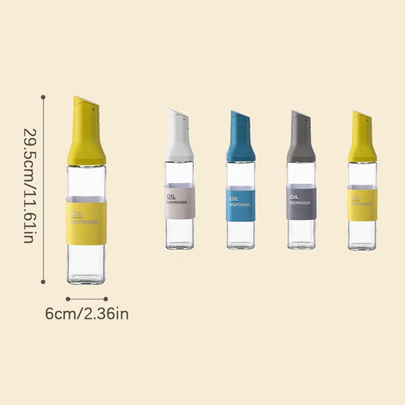 New 500ml Automatic Opening Glass Oil Bottle Condiment Container Pouring No Oil Leakage Oil Dispenser For Kitchen