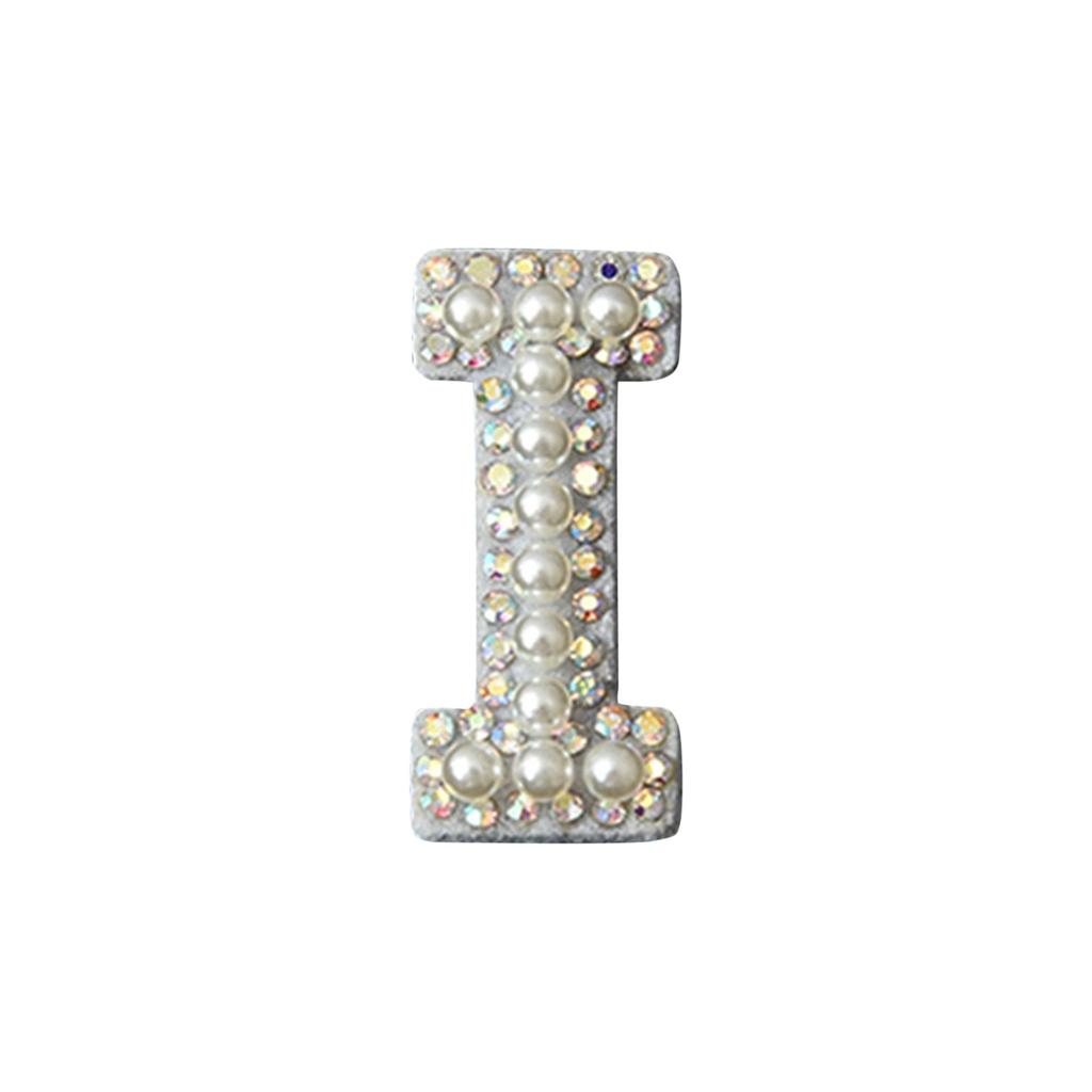 Diy Pearl Rhinestone English Letter Patch Hair Accessories