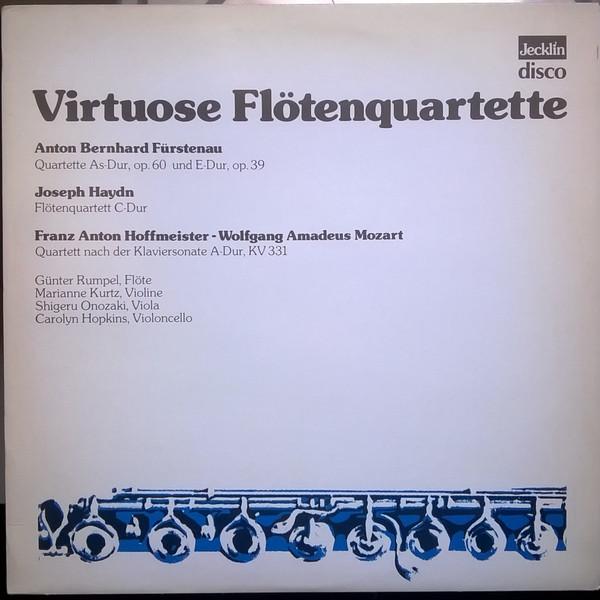 

LP Record ANTON BERNHARD FRSTENAU JOSEPH H Virtuose Fltenquartette DISCO558 JecklinDisco Sweden Classical Used