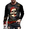 Christmas Party Santa 3d Printed T-Shirt Crewneck Long Sleeve Street Personality Fashion Plus Size Pullover