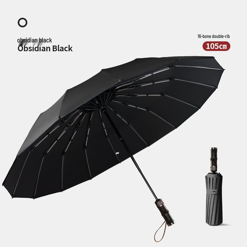 Extra Großer Automatischer Winddichter Doppelrippen-Sonnenschirm für Herren - Duale Nutzung und Zwei-Personen-Kapazität