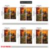 Set Of 2 Flat Printing St Patrick Day Curtain Red Barn Pumpkin Cart Orange Autumn Fabric Without Electricity Festive Made Polyester