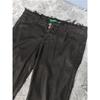 Export single high waist Slim Looking autumn New arrival Adult Ladylike high tassel row Minimalist black Easiest for match micro horn pants