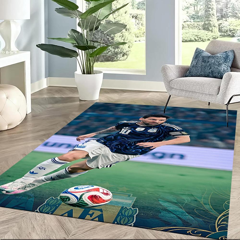 Messi 180 Floor Rug Office Rug Suitable for Playrooms Outdoor Living Rooms Balcony Antislip Carpet Office home decor Birthday/Christmas Gift