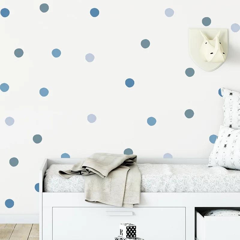 1Pc DIY Mixed Morandi Color Dots Wall Stickers Home Decor Nordic Style Vinyl Art Decals Living Room Kids Bedroom Decoration