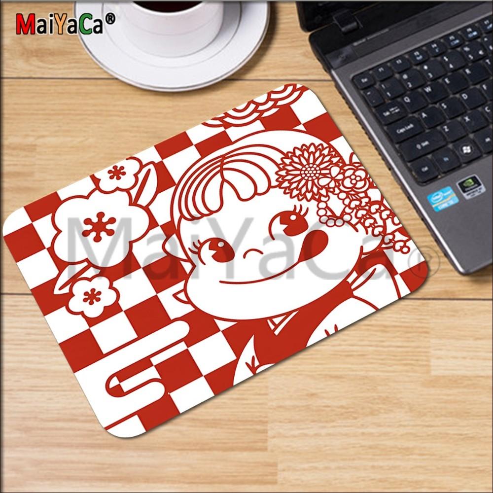 Peko Milky Mousepad Rubber Small Thickened Mouse Pad Gaming Keyboard Table Mat Office Supplies Room Decor For PC Mouse Carpet