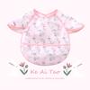 0-3 Year Waterproof Toddler Baby Bibs  Cute Cartoon Infant Baby Feeding Clothes Portable Outdoor Newborn Baby Short Sleeve Apron