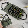 Heavy-Duty Oxford Roll-Up Tool Bag Multi-Tool Organizer Fit For Mechanics Electricians Carpenters Garage Storage