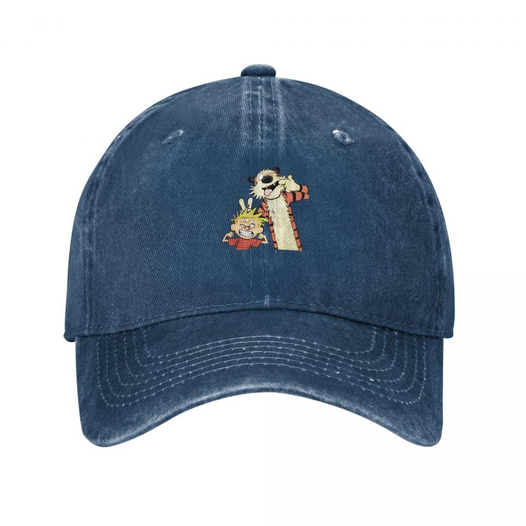 Calvin and Hobbes Bill Watterson Baseball Cap Fashion Beach Derby Hat Hiking Hat Luxury Unisex Cap Womens Hats Unisexs