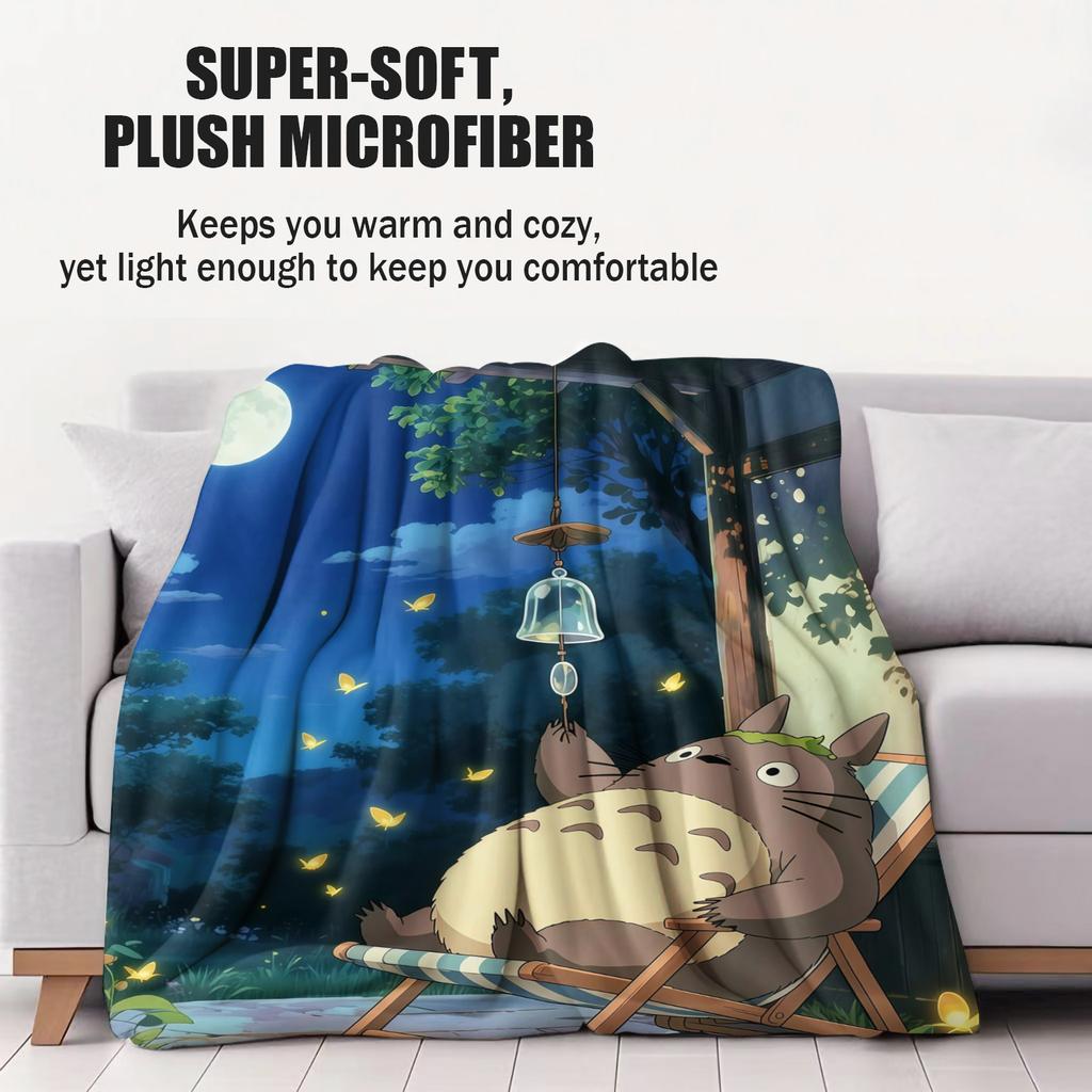 Hayao Miyazaki Classic Anime Blanket For Office Travel Comfort Leisure Camp Travel Multifunctional Universal Blanket Fan Gift