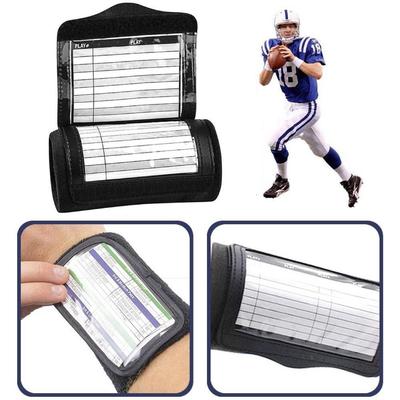Football Play Wristbands Football Training Tactics Clipboard Cover Quarterback Playbook Wrist Sleeve Tactics Board for Rugby